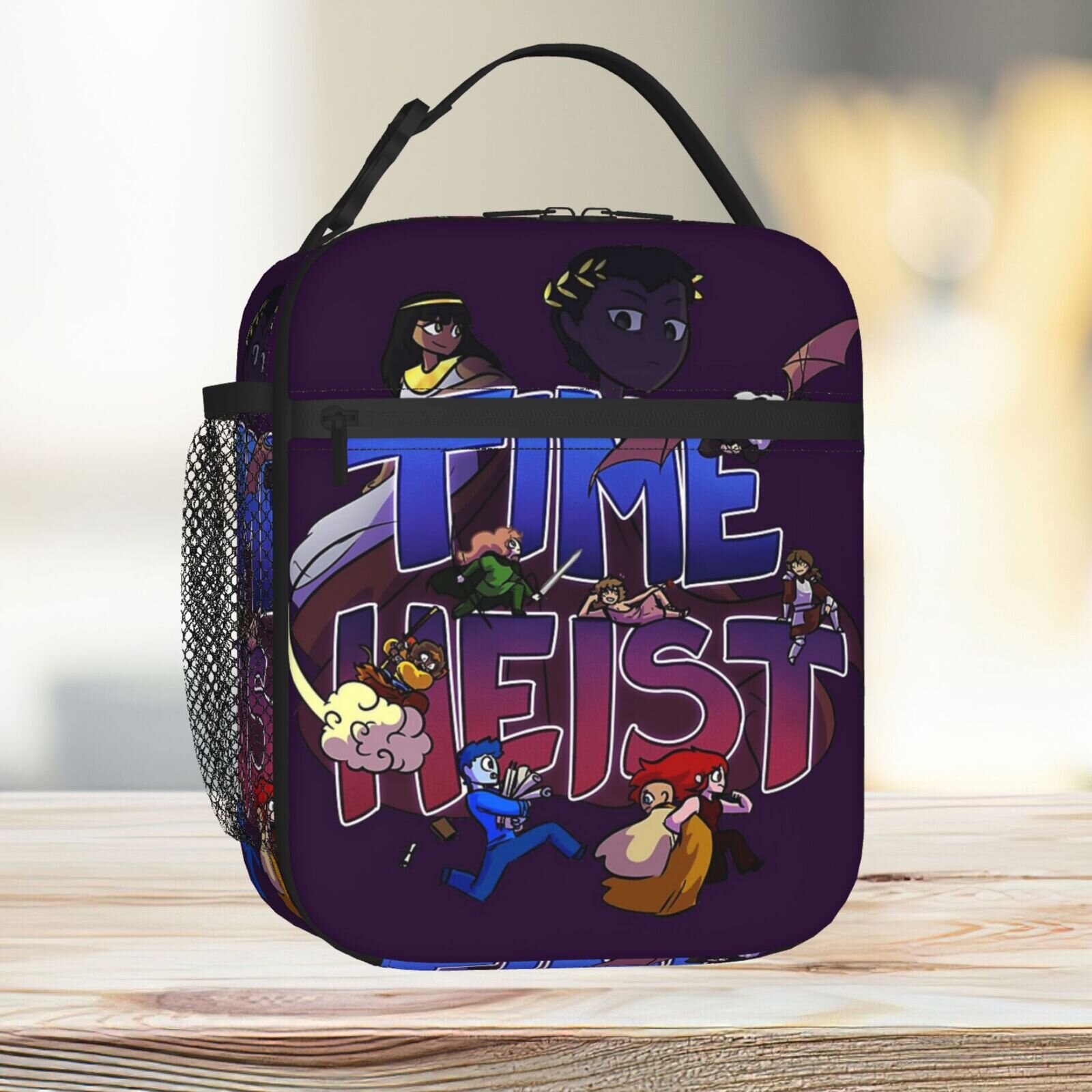 Lunch Bag Time Heist Tote Insulated Cooler Kids School Travel